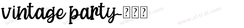 vintage party字体转换